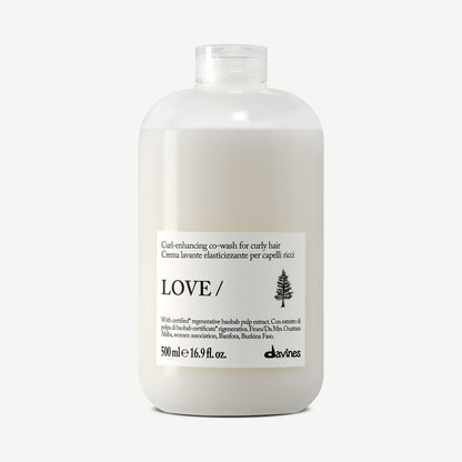 Davines Love Curl Co-wash 500ml, cleansing co-wash for curly hair