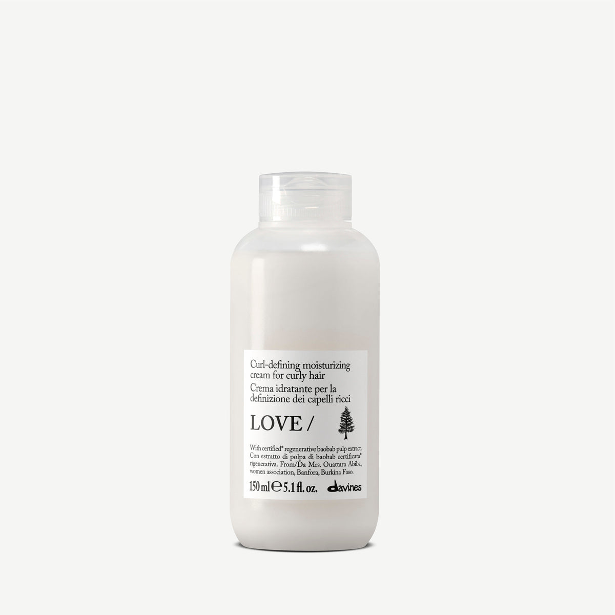 Davines Love Curl Cream 150ml, curl-defining cream for curly hair
