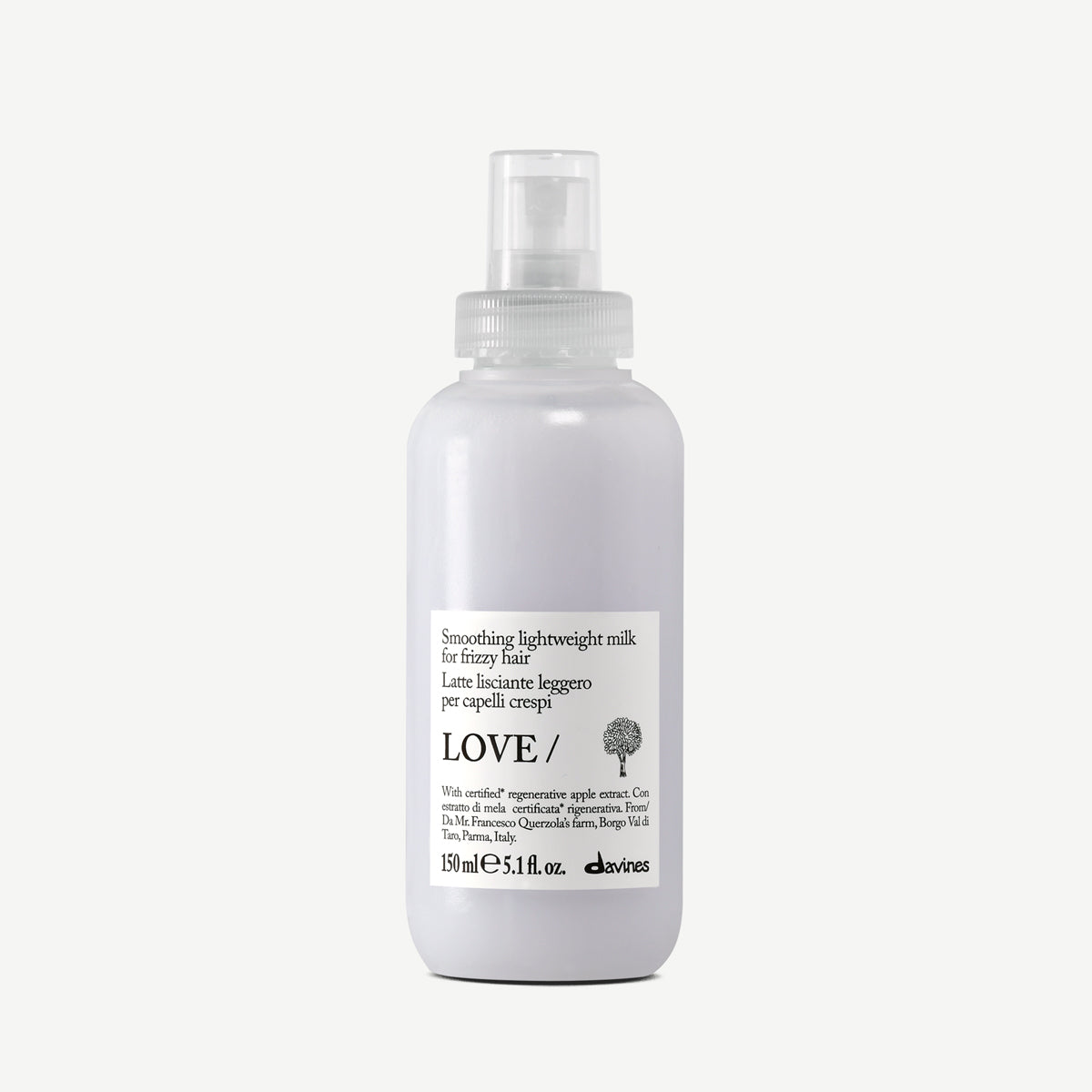 Davines Love Smoothing Lightweight Milk 150ml, smoothing leave-in milk for frizzy hair
