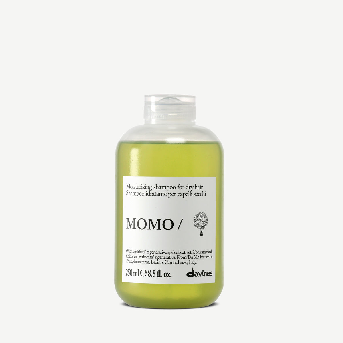 Davines Momo Shampoo 250ml, moisturising shampoo for dry hair