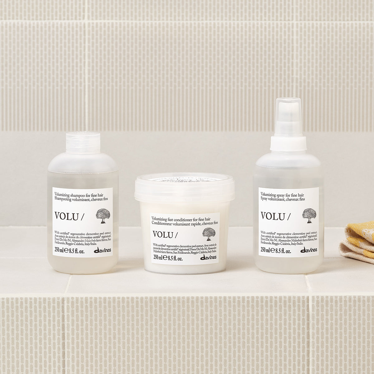 Lifestyle photo of Davines Volu Conditioner for fine hair